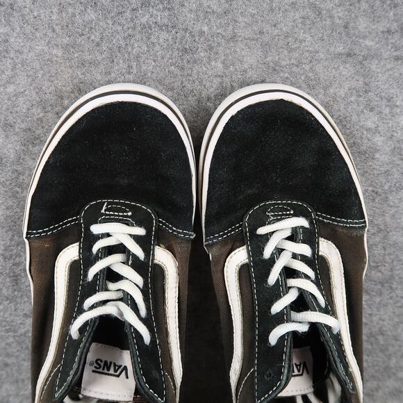Vans Shoes Womens 8 Sneakers Old Skool Skate Casual Low Canvas Suede Black - Picture 8 of 13